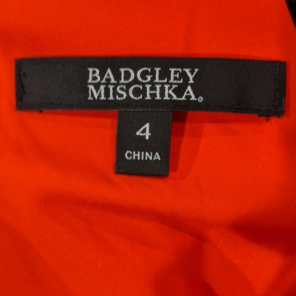 Trendy Linen Orange Badgley Mischka dress - Picture 5 of 10